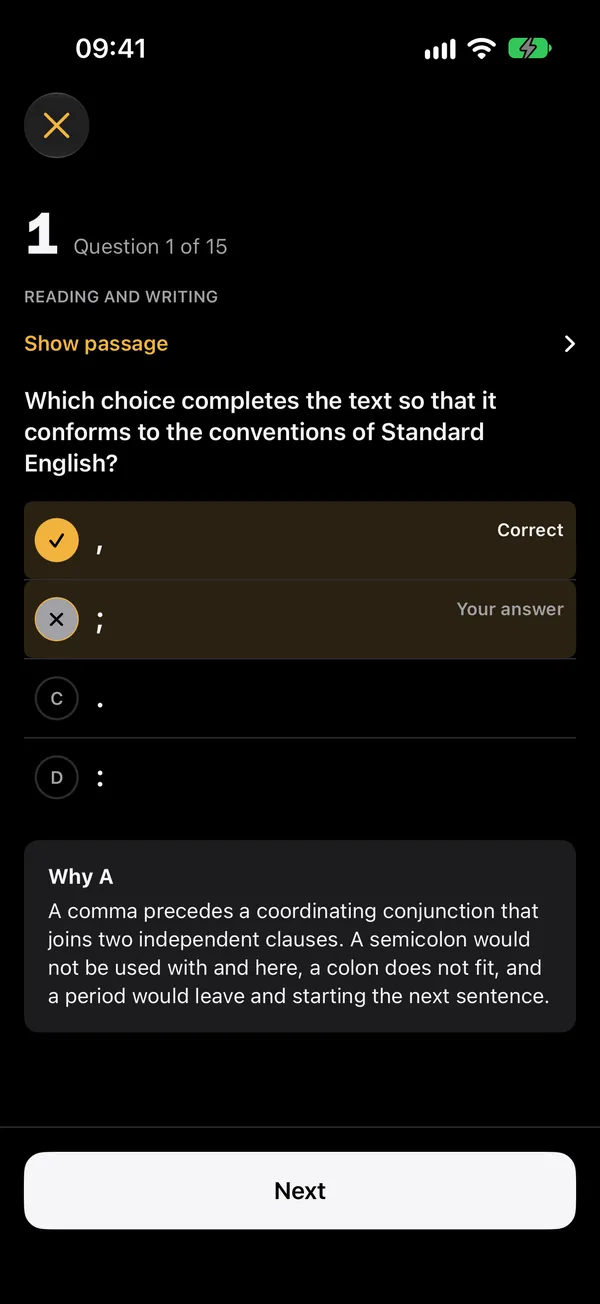 An answer explanation